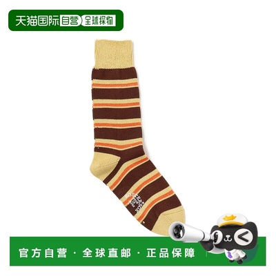 1h可退 日本直邮BEAMS BOY 女装 联名 ROSTER SOX 条纹中筒袜 134
