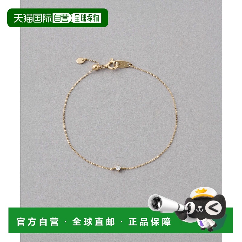 1h可退 日本直邮ete 女士 K10黄金 一粒钻石 手链 简约设计 可调