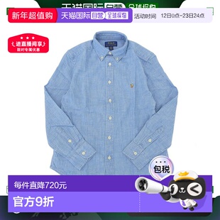日本直邮Ralph Lauren 服装男士女士衬衫 M 10-12 棉蓝色 CORE RE