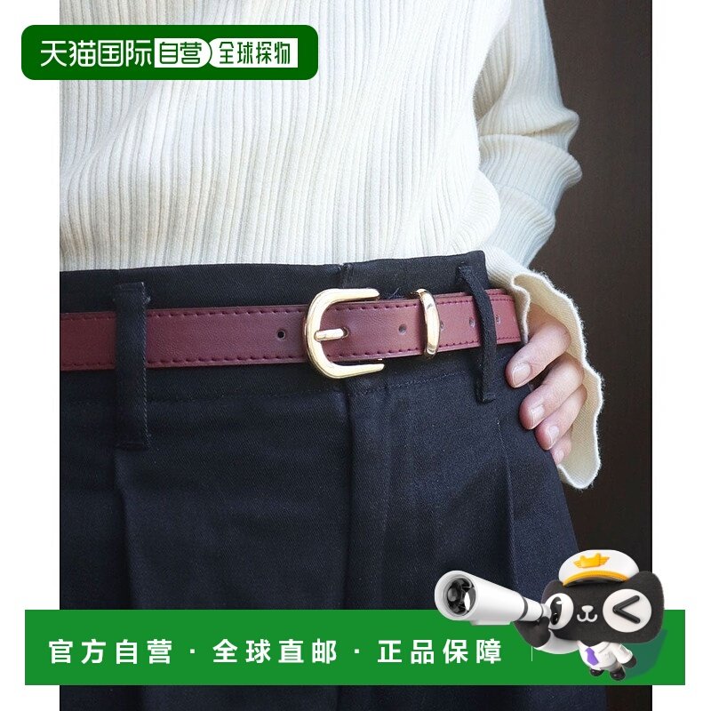 日本直邮florge 经典大容量扣细款皮革腰带 FL8218EW008902 腰带,箱包皮具/热销女包/男包,手拿包,淘宝优惠券,粉丝福利购,淘宝优惠卷