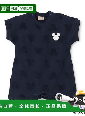 1h可退 日本直邮petit main Disney 儿童米奇图案婴儿连体衣 9552