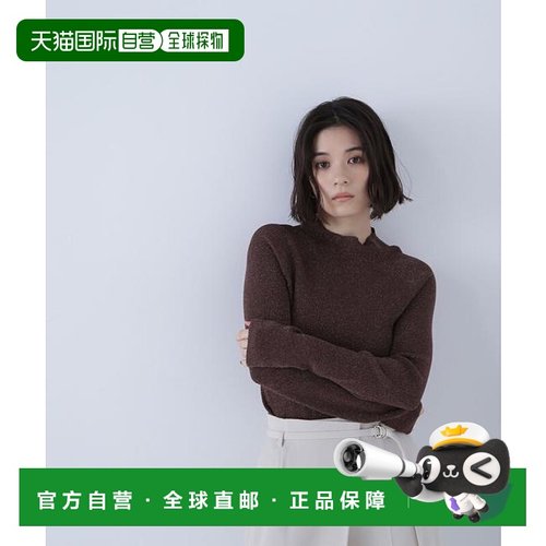 1h可退 日本直邮NATURAL BEAUTY BASIC 高领亮丝罗纹针织衫