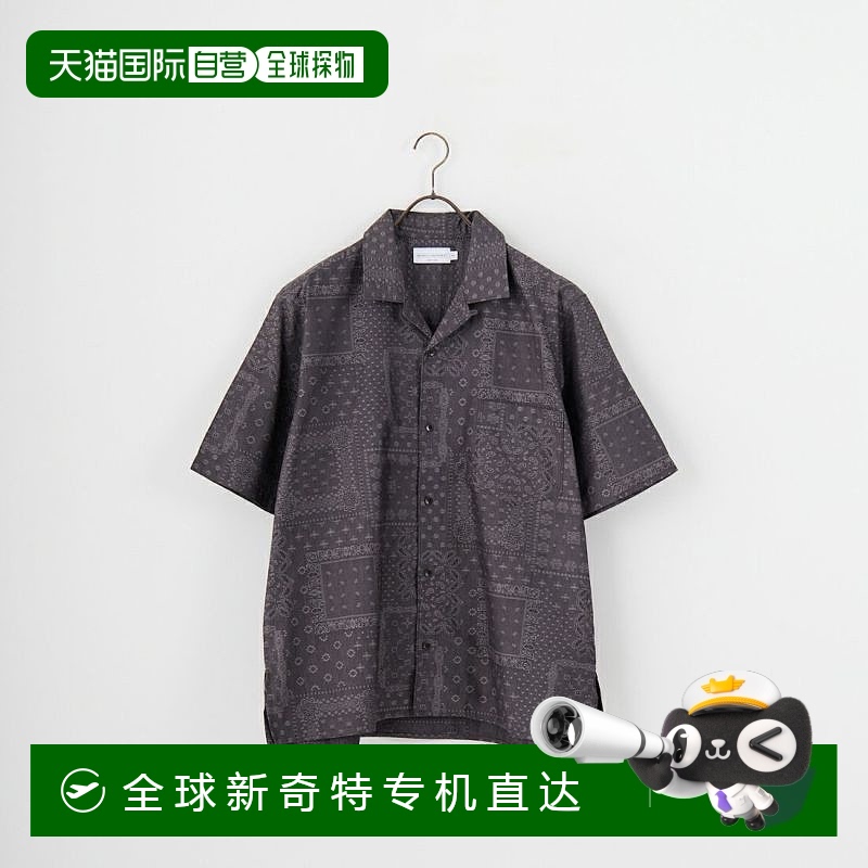1h可退 日本直邮MANUAL ALPHABET男士宽松版型开放式衣领印花衬衫