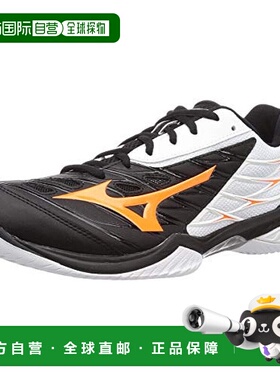 【日本直邮】Mizuno美津浓 羽毛球球鞋 黑色x橙色x白色 23cm 4E