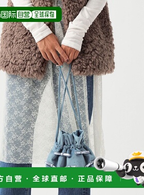 1h可退 日本直邮cachecache 女装 金属感缎带绒面抽绳包 124797