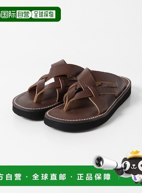 1h可退 日本直邮Organic handloom 男士夏季天然皮革编织休闲凉鞋