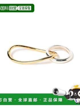 1h可退 日本直邮Rieuk 女士波浪双指环 金银配色 64422676091戒指