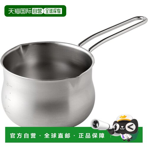 【日本直邮】Arnest 不锈钢牛奶锅 11cm 0.8L 带刻度 A-77965