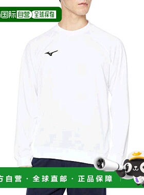 【日本直邮】美津浓Mizuno长袖圆领T恤 标准款32MC0175白色XL运动