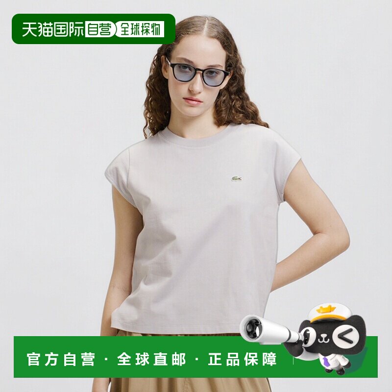 日本直邮LACOSTE 女装 法式短袖T恤 纯棉简约圆领 TF024J99