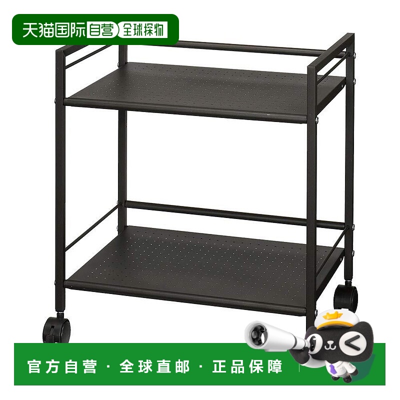 【日本直邮】Revell厨房滚轮置物架 深棕色 宽43深29.5高47cm