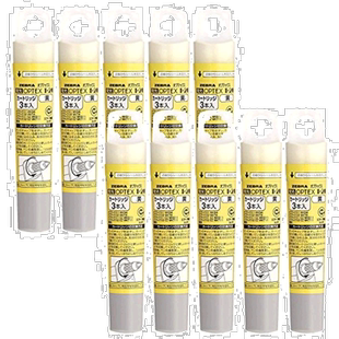 【日本直邮】日本斑马 荧光笔 OPTEX1/2 替换芯 黄色 3支x10套