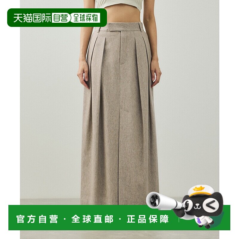 1h可退 日本直邮Adam et Rope' 女装 仿羊毛棉质 2褶长裙 2025BGA