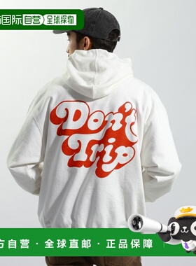 1h可退 日本直邮Free&Easy 男士 宽松连帽衫 后背DON'T TRIP标语