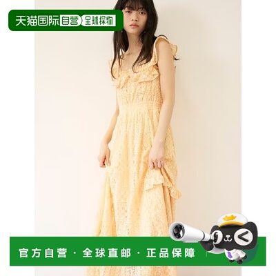 日本直邮LILY BROWN 蕾丝吊带 Patchwork连衣裙