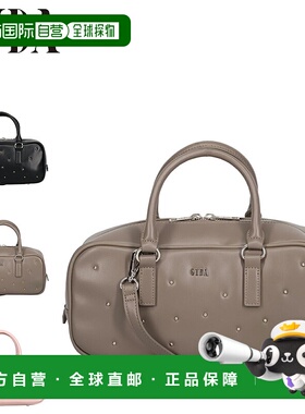 日本直邮GYDA STUDS 系列波士顿包铆钉单肩包小号斜挎包女士黑色G