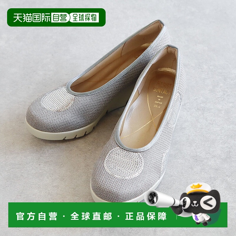 日本直邮First Contact 女士坡跟鞋5.5厘米轻便易穿稳固安全圆头3