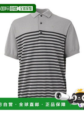 1h可退 日本直邮JUN&ROPE' 男士条纹针织翻领衫 2025AEJM65510