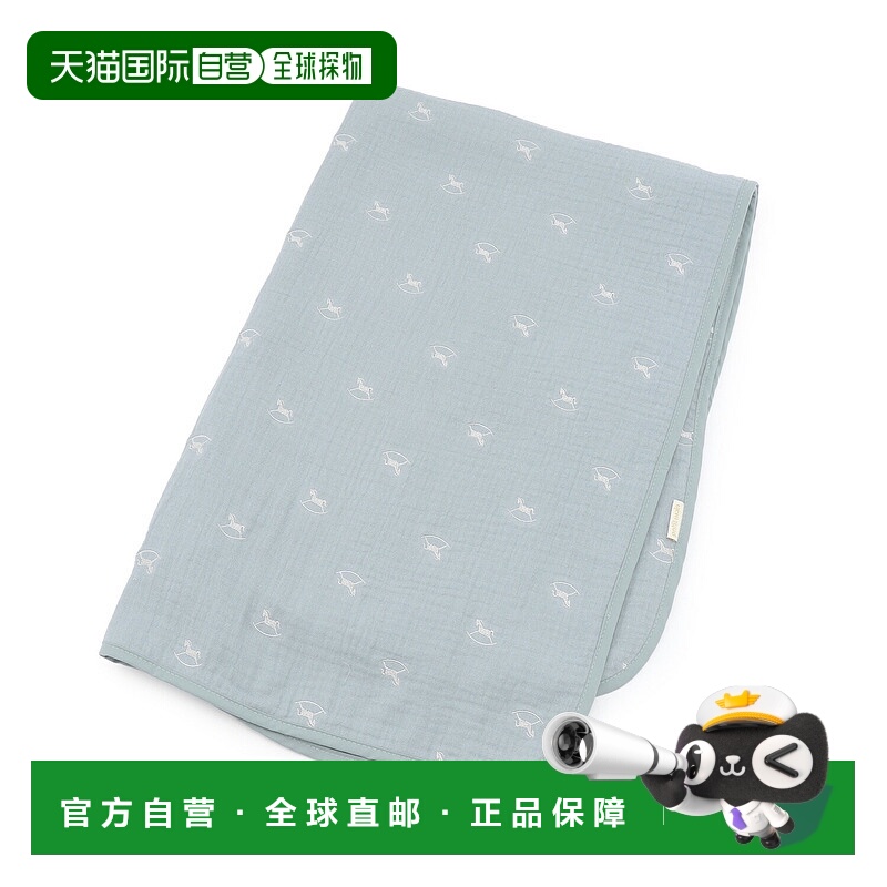 日本直邮Petit Main 刺绣六层纱布毯