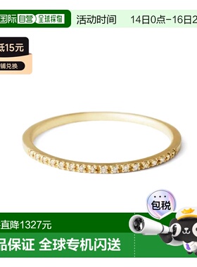 日本直邮agete 阿卡朵 女士 K10钻石戒指 简约线条设计 永恒经典