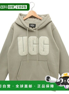 日本直邮UGG 运动衫 Ray UGG 绒毛徽标连帽衫 绿色 女款 UGG 1144