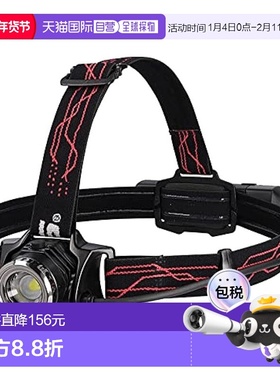 【日本直邮】GENTOS LED头灯USB充电10h时长 650流明GH-118RG黑色