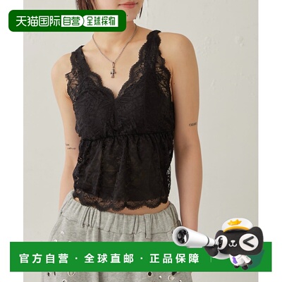 日本直邮WHO'S WHO gallery 女装 斜纹蕾丝设计 细肩带背心 上品