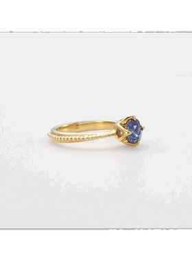 日本直邮日潮 agete 阿卡朵＜9月诞生石＞K10蓝宝石婴儿戒指蓝色