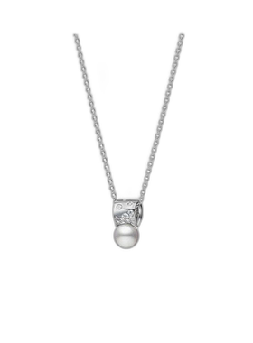 日潮跑腿Mikimoto御木本男女大气项链简约小众前卫美观50cm白金