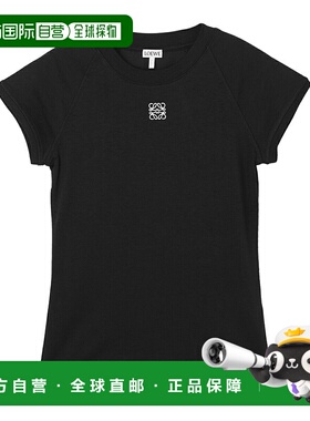 日本直邮LOEWE 圆领 T 恤 黑色 女士 s359y22x96 1100 小码 T 恤