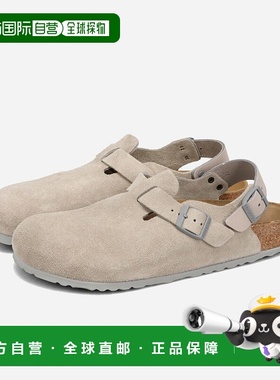 日本直邮BIRKENSTOCK TOKIO 绒面皮革 男士常规款凉鞋 石币色灰色