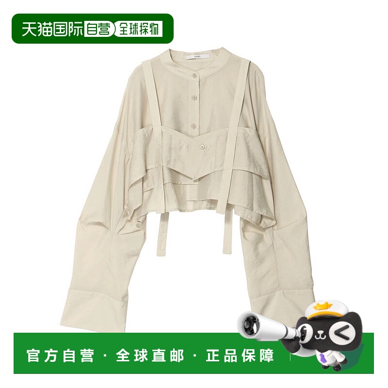 1h可退 日本直邮UN3D. 女装 透感轻盈短衬衫 可调节肩带半开襟设