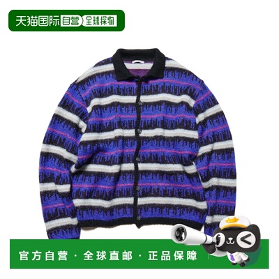 日本直邮uniform experiment 男女同款 羊驼毛混纺条纹开衫 UE252