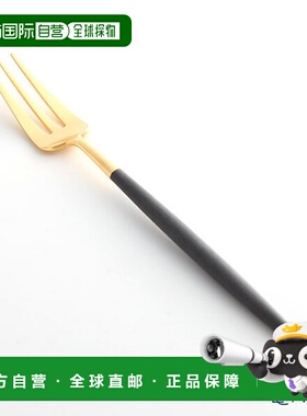 日本直邮Cutipol Goa 黑色金色糕点叉蛋糕叉 17 厘米哑光 Cutipol