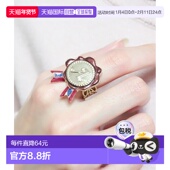 日本直邮axes femme 女士 1h可退 巧克力印章风自由环戒指 BL645X