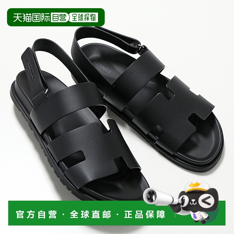 日本直邮爱马仕 Genius 凉鞋 H231695ZH 男士小牛皮平底 H 型开口