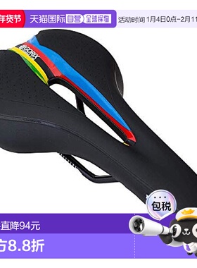 【日本直邮】GORIX 低反弹自行车鞍座 加厚软垫  GX-C19 黑色×彩