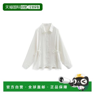 宽松长袖 日本直邮日潮 时尚 侧边蝴蝶结衬衫 DK1220百搭连衣裙 GRL