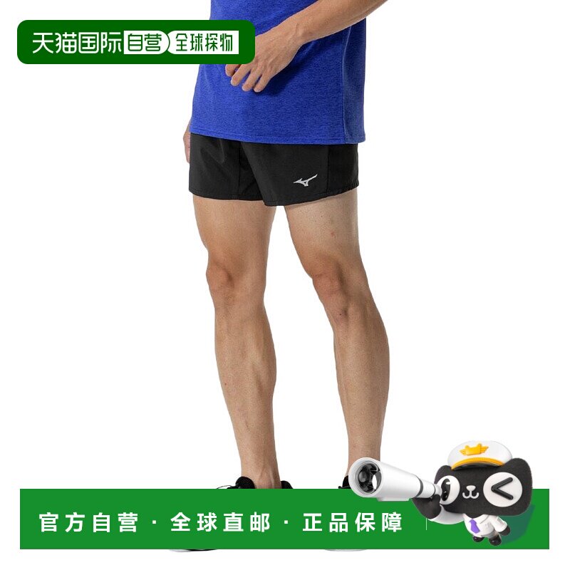 日潮跑腿MIZUNO美津浓 （男款）跑步多口袋短裤 6英寸 black L J2