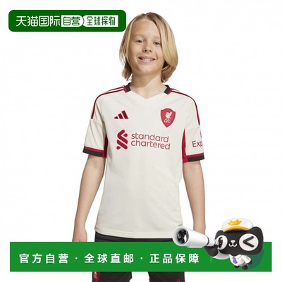 日本直邮adidas 利物浦FC25/26赛季客场儿童足球授权衬衫JV6453