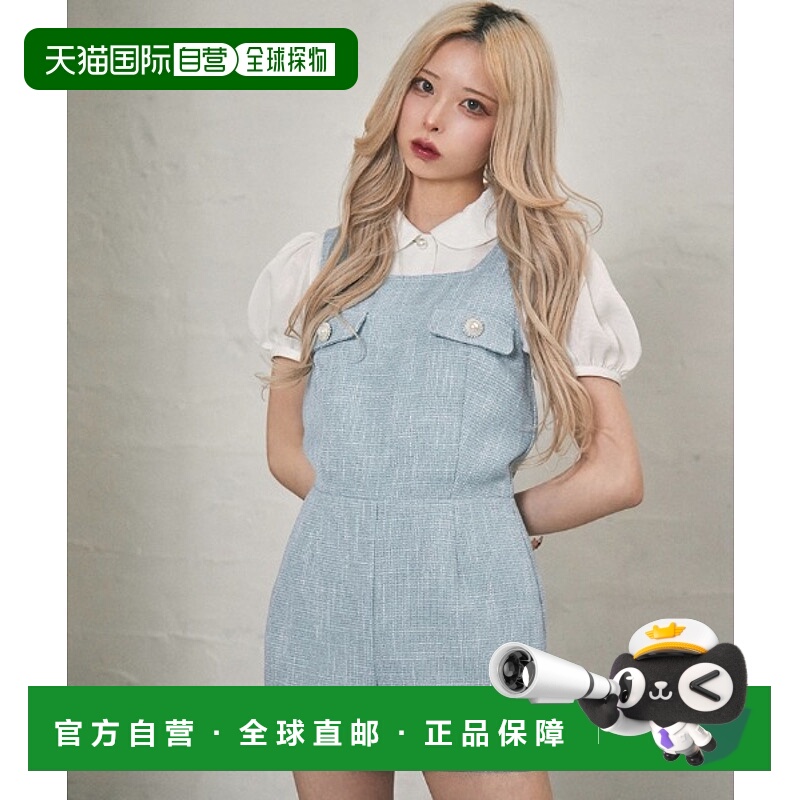 1h可退 日本直邮FickleBebe 女士夏季粗花呢背带裤 LD341X02FB