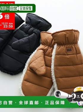日本直邮UGG Fluff Mitten 101019 女士毛绒手套 尼龙材质