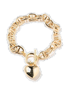 1h可退 日本直邮Ray BEAMS 女士海洋链条心形吊坠手链 时尚潮流配