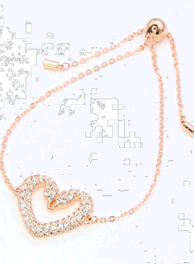 日本直邮SWAROVSKI 施华洛世奇手链女士UnaHeart玫瑰目标5628658