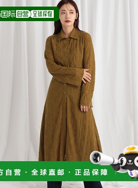 1h可退 日本直邮mysty woman 女装 花卉提花蕾丝绑带连衣裙 58248