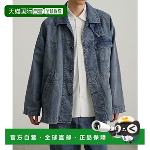 1h可退 日本直邮PUBLIC TOKYO 男士复古牛仔大衣 154654002外套