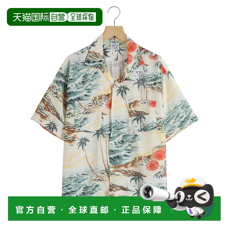 1h可退 日本直邮orSlow 男士和风图案短袖夏威夷衬衫 01815866