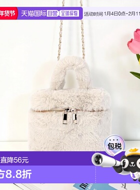 日本直邮日潮 GRL2Way 手提包化妆包斜挎包TR1000兔毛