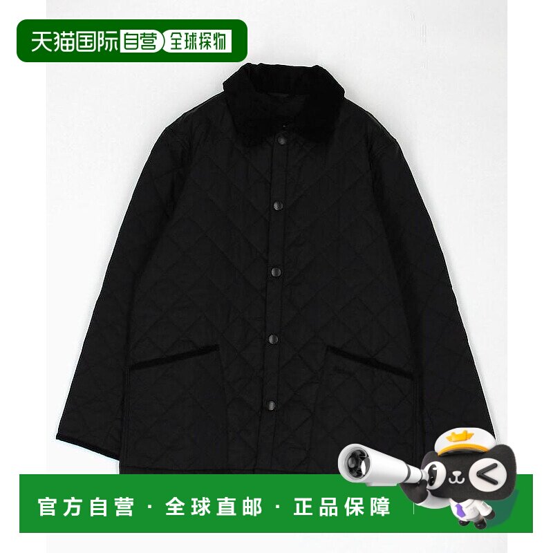 1h可退 日本直邮Barbour 女装 宽松版型 纯尼龙 丝绒领 绗缝夹克