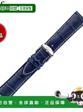 日本直邮Sinn原装替换表带压纹牛皮表带蓝色表盘搭配白色缝线和抛